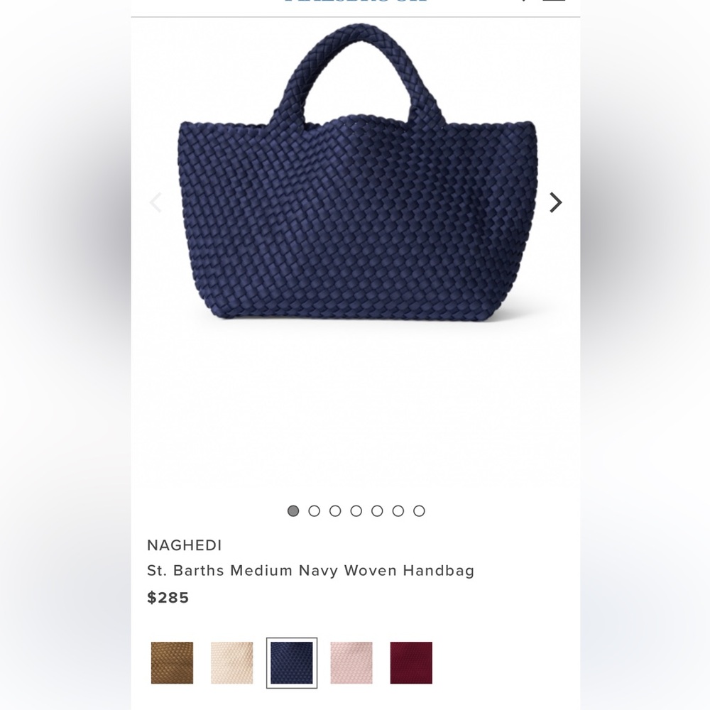 NAGHEDI navy medium St. Bart’s tote and pouch